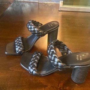 COPY - A new day black weave strap Sandal.